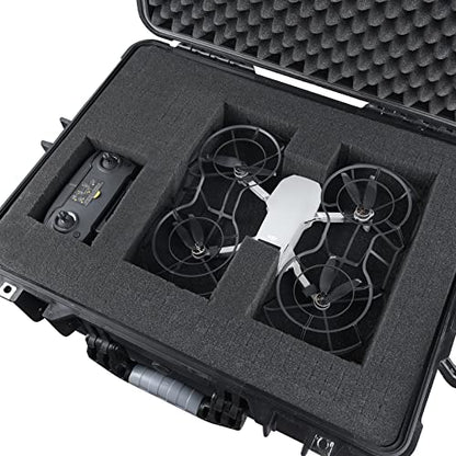 MEIJIA All Weather IP67 Waterproof Hard Camera Case,Hard Protective Case,Hard Case with Customizable Foam,Fit Use of Drones,Camera,Equipments,Pistols(Black,20.62 x16.85x8.11inches) - color: Black, size: 20.62 x16.85x8.11inches