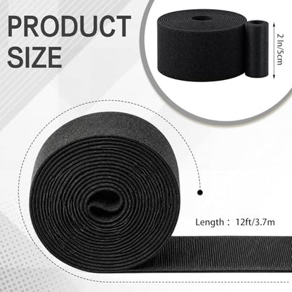 WILLBOND 2 Inch X 12 ft 1 Roll of Heavy Duty Industrial Hook and Loop Strap Roll, Reusable Nylon Cable Management Strap for Server Rack, Workshop, HVAC Wiring, Cable Organizer Wrap - size: 2 Inch X 12 ft
