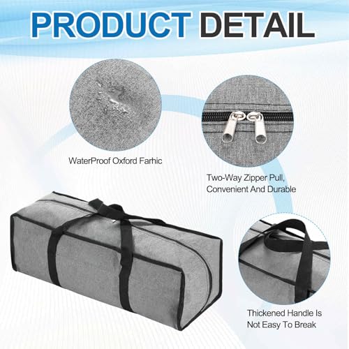 1 Pcs Zippered Tripod Bag, 24 x 8 x 8 Inch Water Resistant Oxford Cloth Outdoor Equipment Storage Bag with Handle for Travel Outdoor Camping Sports Fishing Rod, Grey - size: 24 x 8 x 8 Inch