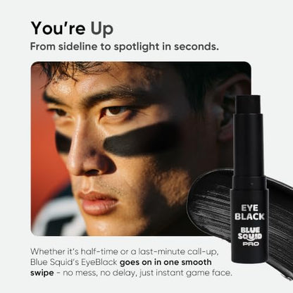 Blue Squid PRO Eye Black Anti Glare Sports Stick for Football, Baseball Accessories, Softball Stuff, Black Face Paint Stick - Waterproof Body Paint Baseball, Softball Hypoallergenic Non-Toxic 2 pack - color: Eye Black