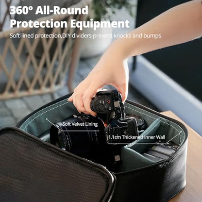 AMBITFUL Carrying Bag Zoom P7 for Photography Equipments with Large Capacity, Multi-functional Storage Case for Mini Drone and Other Accessories,with Thick Sponges - size: M /12.2"x9.8"x4.92"