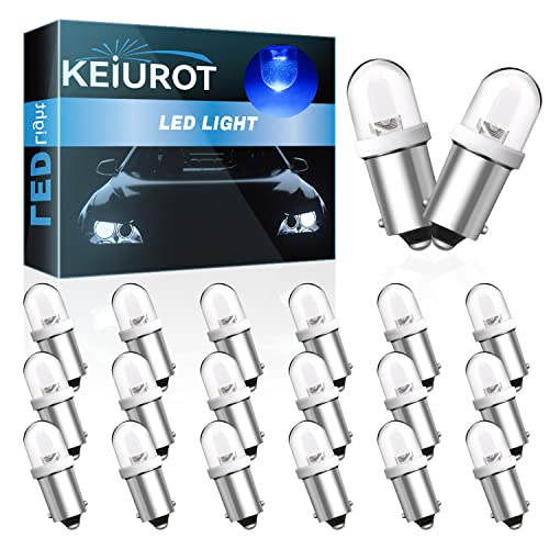 Keiurot 44 47 755 Bulb BA9S Pinball Led Bulbs,DC 6V/6.3V, Blue 20Pack - color: 20Pack Red