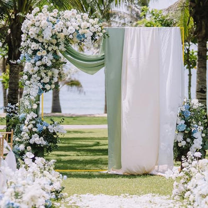 Wokceer Square Wedding Arch Backdrop Stand Gold Metal Arch 8FT x 8FT - color: Gold, size: 8FT x 8FT