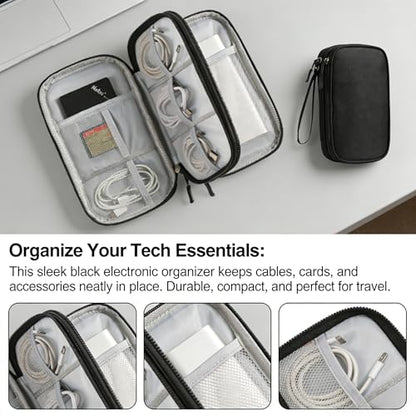 Travel Storage Box - Hard EVA Protective Cover for Mobile Power Bank, Charger, Cable, Phone and Accessories - Portable Storage Bag for Airplane, Business Travel, Home Furnishings