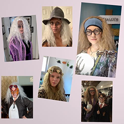 iCos Long Curly Blonde Wig Synthetic Blonde Hair Wig for Women Perfect for Cosplay Parties and Daily Wear - color: Ash blonde