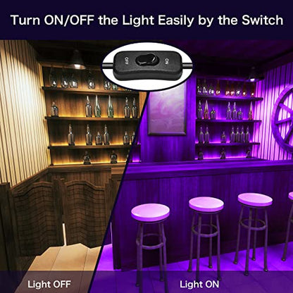 XYCN 4 Pack 150W LED Flood Black Lights,395nm to 405nm UV Outdoor Flood High Power Blacklight Light with Plug in, IP66 Waterproof Large Black Light Spotlight for Glow Party Large Space, Halloween - color: 4pack 150w Led Black Light