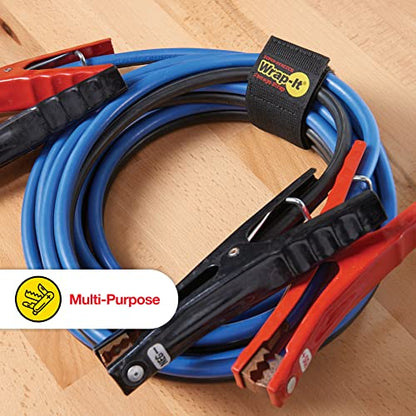 Super-Stretch Wrap-It Storage Straps - 12" (8 Pack) - Elastic Hook and Loop Cinch Straps | Elastic Hook and Loop Cinch Straps - color: Black, size: 12" (8 Pack)
