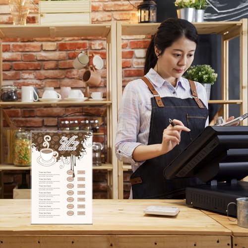 Qilery 8 Pcs Acrylic Sign Holder Clear Display Stand Frame Table Top Slant Back Plastic Sign Holder Flyer Document for Menu Workers Teachers Office School Desktop (11 x 17 Inch)