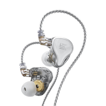 Linsoul KZ ZAS 7BA+1DD in-Ear Monitor, HiFi Bass Earbuds, Gaming Earbuds, Hybrid IEM Earphones with Recessed 2pin Cable for Audiophile Musician(Without Mic, Silver)