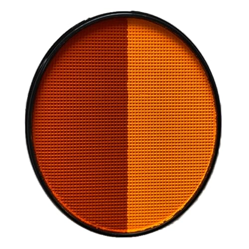 Orange Face Body Paint(30gm), Water Activated Halloween, Non Toxic Facepaint Palette for Scary Pumpkin Fox Leopard Special Effects Cosplay SFX Makeup Party (Light Orange + Orange) - color: 1 Split Cake Light Orange + Orange
