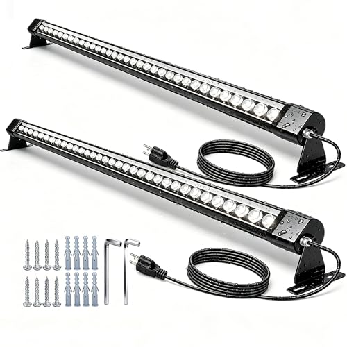 72W LED Wall Washer Light 40Inch IP67 5000K 120V Plug-in Outdoor Light 2pcs | 40in waterproof cord | 3850lm High Brightness | 36W Energy Saving | 150° Adjustable Bracket | residential commercial building - color: 5000K Daylight White-2pack