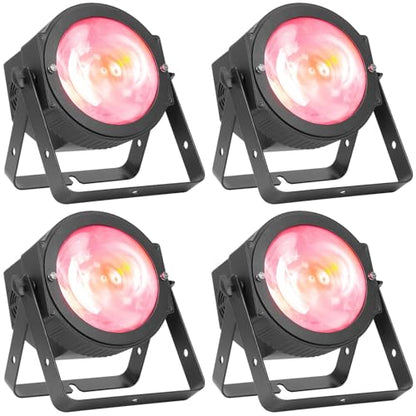 Audiosavings Bundle: (4) American DJ ADJ DOTZ PAR 100 RF 100 Watt RGB COB LED DMX Par Can Wash Light (Items 4)