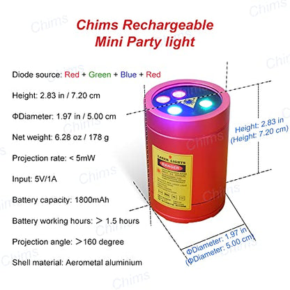 Chims Party Light RGB 33 Patterns with Red Starry Sky Music Activated Lights for Christmas Xmas Family Disco DJ Party Birthday Gift Outdoor Garden Camping Dance Show - color: RGB Magical Patterns plus Stars