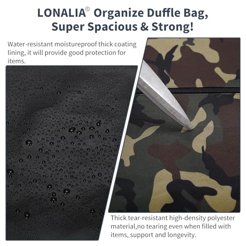 52 Inch Large Duffle Bag Travel Camping, 180L Capacity, Camo - color: Camo, size: 52x14.5x14.5 inch