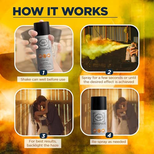 10 Pack Atmosphere Aerosol Haze/Fog Spray for Photography - Safe & Portable Mini Fog Machine Alternative - Smoke and Light Ray Effects Maker for Indoor and Outdoor, No Battery - Made in The USA - size: 10 pack