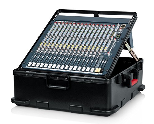 Gator Cases Molded Flight Case for Rack Mountable Mixers Up to 12U Rack Space with TSA Approved Locking Latch (GTSA-MIX12PU) - size: 12U Pop-Up