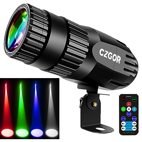 Led Pinspot Light, Czgor 15W Disco Ball Spotlight RGBW 4-in-1 Lights
