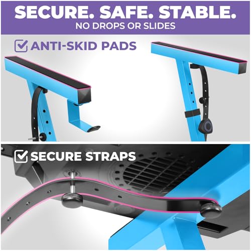 Liquid Stands Piano Keyboard Stand - Z Style Adjustable and Portable Heavy Duty Music Stand for Kids and Adults -Fits 54-88 Key Electric Pianos - Sturdy Musical Keyboard Stand (Light Blue) - color: Light Blue