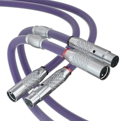 Preffair 18AWG XLR Balanced Cables 3Pins Female to Male Audio Wires with 4N OFC Copper Cores, Rhodium Plated XLR Connectors for Mixers/Amplifiers/Speakers/Home Stereo Systems-1 Pair (1.5M/5.0Ft) - size: 5.0 ft
