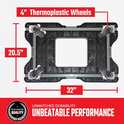 SNAP-LOC, 4 Wheel Dolly, 1,200 lb General Purpose E Track Panel Cart Dolly, Heavy Duty Furniture Moving Cart, Thermoplastic Swivel Non Marking Caster Wheels, Made in USA, Black - style: General Purpose E Track Panel Cart Dolly Black