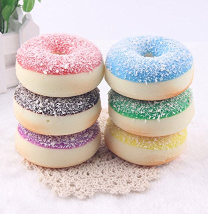 6 PCS Realistic Artificial Donuts Fake Cake Dessert Model Photography Props Home Decoration - size: 6.5*3cm=2.6*1.2inches