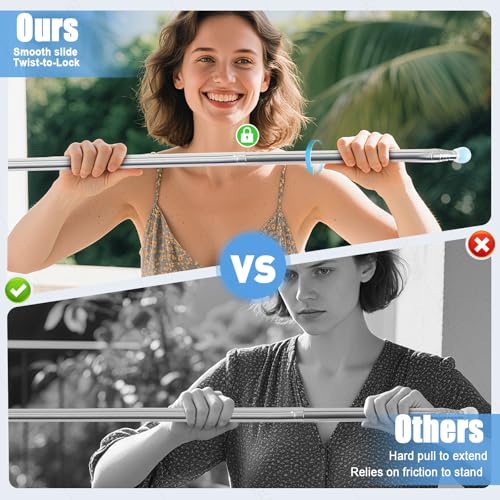 Twist-to-Lock Portable Clothes Drying Rack, Foldable Garment Rack for Travel, Dance Competitions, Collapsible Hanging Rack for Camping, Hotel & Dorm Use (With Hanger)