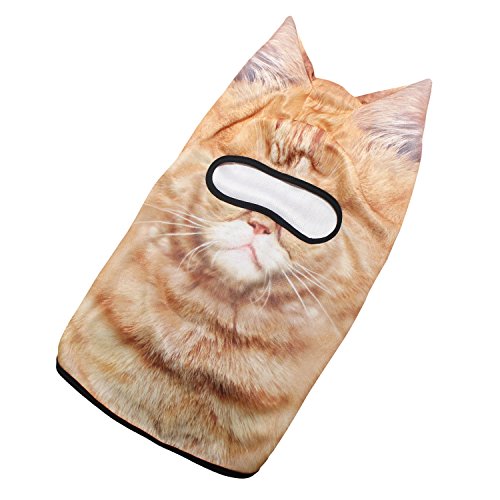 WTACTFUL 3D Animal Ears Balaclava, Breathable Face Mask for Halloween | Stand-Up Ears, Windproof Dustproof, Quick-Dry, No Fade Print, Soft, for Music Festivals Raves Ski Snowboard Moto Party - color: Exotic Shorthair Meb-25
