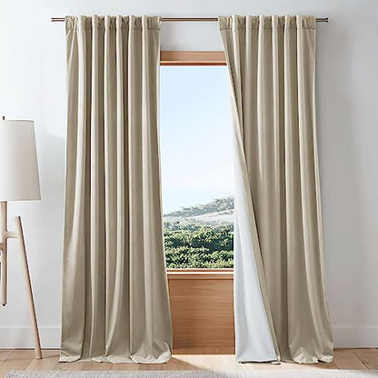 NICETOWN Camel Room Darkening Velvet Curtain Bedroom Window Drape 96 inch Long, 1 Panel Living Room Back Tab Blackout Curtain Window Treatment Velvet Panel Farmhouse for Apartment, 48" Width - color: Camel, size: 48"W x 96"L (Pack of 1)