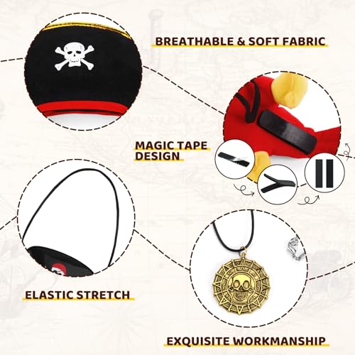 Pirate Hat Pirate Costume Accessories for Kids Man Woman Halloween Costume Party Dress UP