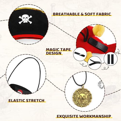 Pirate Hat Pirate Costume Accessories for Kids Man Woman Halloween Costume Party Dress UP