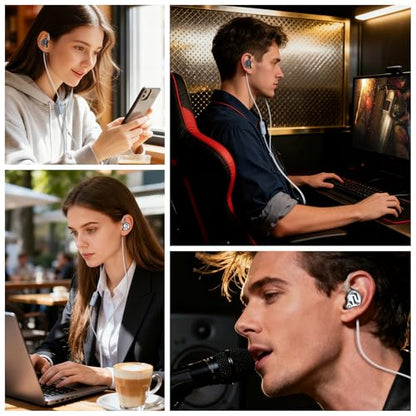 KZ ZS12 PRO 2 in Ear Monitor Headphones, 5BA+1DD 6 Hybrid Driver Gaming Earbuds Wired Earphones, HiFi Clarity Sound Immersive Bass IEMs for Gaming Musicians Singer Audiophile (Silver with Microphone) - color: Silver, style: with mic
