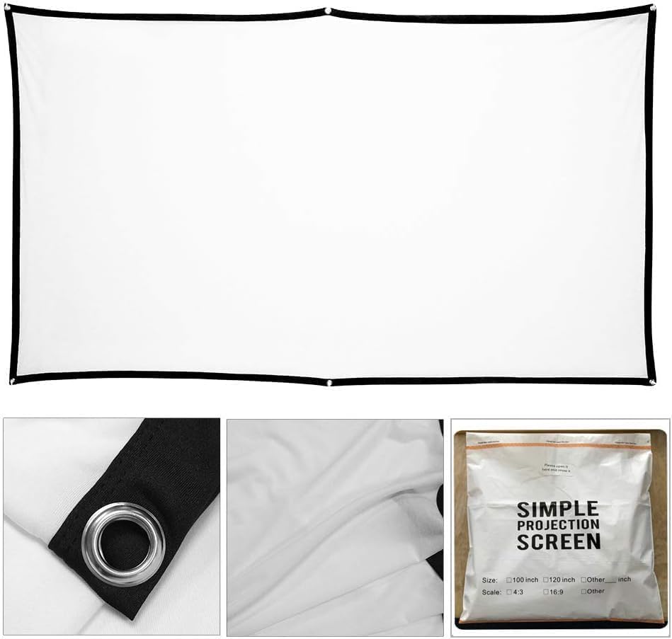 60" x 106" Holographic Rear Projection Screen – Foldable Portable Double-Sided Anti-Wrinkle Projector Screen for Christmas Movies, Halloween Effects, and Home Theater Nights(120 Inch) - size: 120 Inch（60" x 106"）