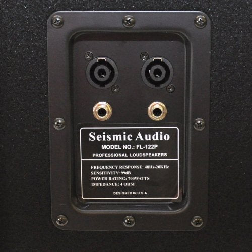 Seismic Audio FL-122P-Single Dual Premium 12-Inch PA/DJ Speaker Cabinet with Titanium Horn 700-Watts RMS per Cabinet - size: Single