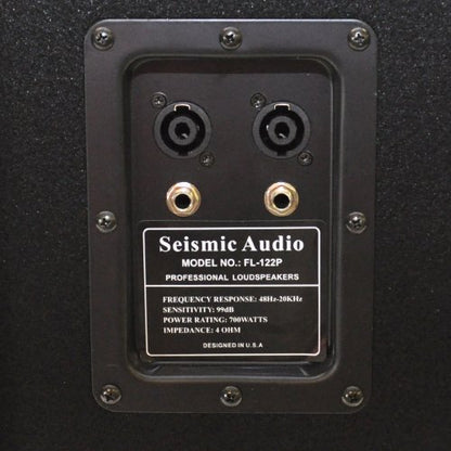 Seismic Audio FL-122P-Single Dual Premium 12-Inch PA/DJ Speaker Cabinet with Titanium Horn 700-Watts RMS per Cabinet - size: Single