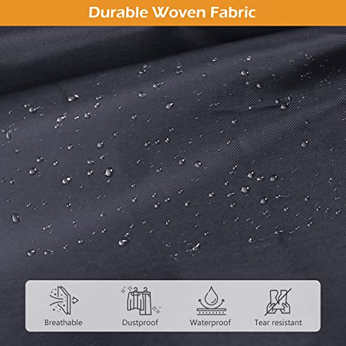 MISSLO 72" Wedding Dress Garment Bag Waterproof Garment Bags for Travel for Women Dress Bags for Gowns Long for Closet Storage 2-Pack, Black - size: 72 inch
