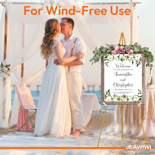 JEAWIWI 8 Pcs Lightweight Easel Stand, 66 Inch, Gold, with Portable Bags - color: Gold, size: 8 PCS