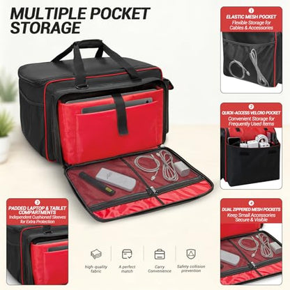 ORKELS Portable Speaker Bag 8Inch for EON Series Speakers, Water-Resistant, Padded, Durable Carry Case with Shoulder Strap (8'' Speaker: EON Compact, IRX108BT) - size: For 8'' Speaker