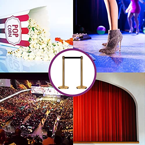 CCW Series RBB-100 Retractable Belt Barrier Stanchions, 2 Pack, 7.5 Foot - color: Red and white diagonal, size: 7.5 Foot