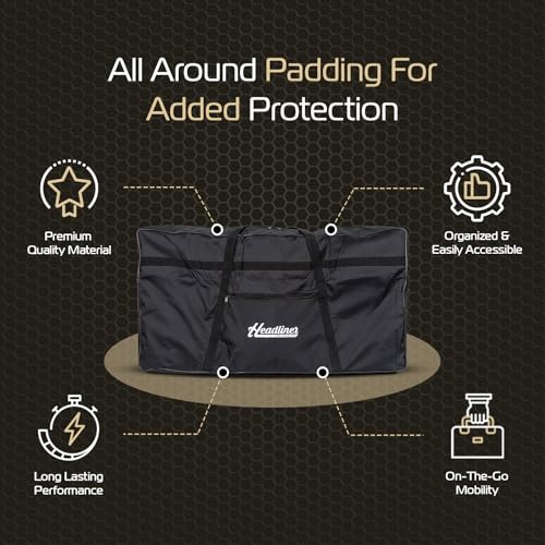Headliner Padded Carrying Bag for Indio DJ Booth - Premium Carry on Bag with Large Outside Pockets, Padded Protection, and Lightweight Design - Safeguard Your DJ Equipment on the Go - style: Premium Carrying Bag