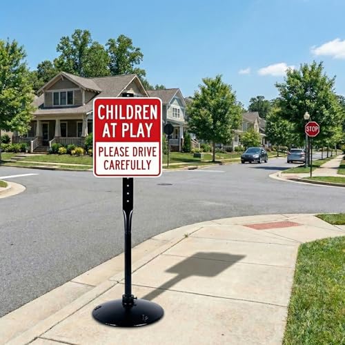 Cast Iron Sign Stand, 48 In Tall Pedestal Post, 17 In Base, Parking, Black | Freestanding pedestal includes stand, base, bolts and nuts for parking, handicap, street and business signs - size: 17"