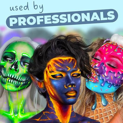 Blue Squid Face Paint Water Based Single Cake Professional Face Paint & Body Paint - Water Activated, Kids Adults Face Painting for Costume, Halloween Makeup, Cosplay - Pastel Green Face Paint 30g - color: Pastel Green 30g
