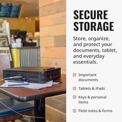 Vaultz Locking Storage Clipboard with Combination Lock, Black - color: Black, size: 1 Pack, style: Combination Lock