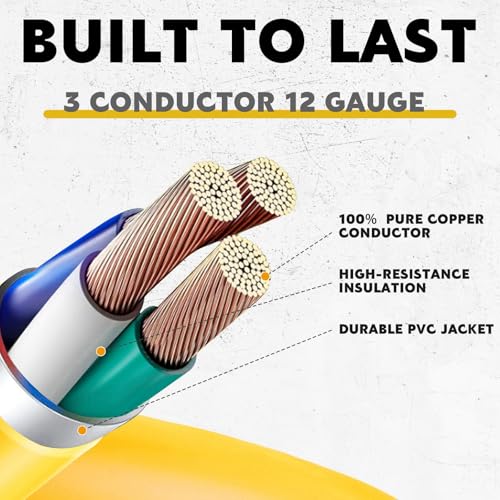 20 ft Nema 6-20 Extension Cord, Nema 6-20p Male Plug to 6-20r/6-15r Female Receptacle, 20 Amp T-Blade Outlet Extension Power Cord with Waterproof Sockets, Heavy Duty 12/3 Awg, 250v, 5000w - size: 20 ft