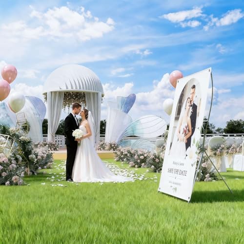 BTDVR 6-Pack Adjustable X Banner Stand with Portable Travel Bag, Fits 23x63 to 32x78 Inch or 2x6ft Banner stand for display, The Ultimate Value for Trade Shows, Retail & Events - size: 6 PACK
