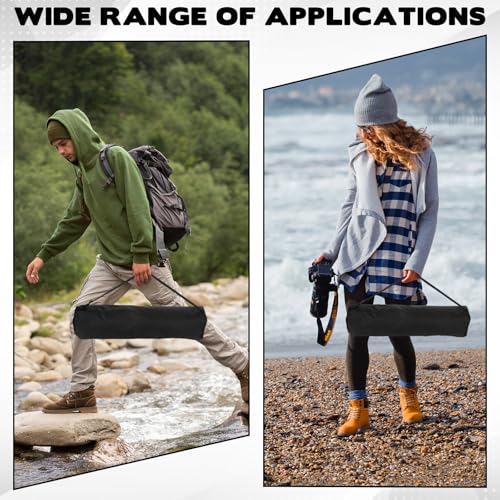 Tripod Carry Bag, 27.5 Inch Mic Stand Bag Black Portable Camera Tripod Storage Bags Simple Stylish Music Stands Bags with Zipper Shoulder Strap for Men Women Carrying Light Monopod Stand