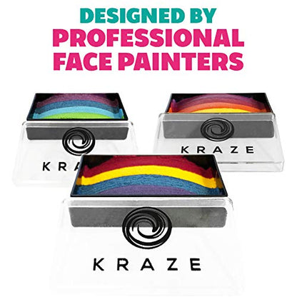 Kraze FX Dome Stroke - Jalapeno (25 gm), Professional 1-Stroke Split Cake, Hypoallergenic, Non-Toxic, Water Activated Face & Body Painting Makeup Supplies for Adults - color: Jalapeno