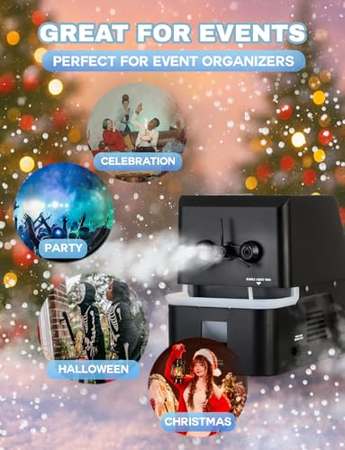 Fog Bubble Machine – 3-in-1 Bubble & Fog Machine that Creates Snow-Like Effect for Indoor and Outdoor Use - Perfect Fake Snow Maker for Christmas, Parties, Weddings, and Holiday Events