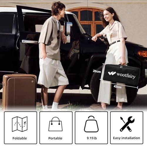 Wootfairy 120inch Projector Screen with Stand Portable Indoor Outdoor Use | Foldable Anti-Crease 16:9 4K HD Front Rear Washable Projection Movie Screen with Carry Bag for Home Theater Backyard Camping - size: 120 inch-25mm