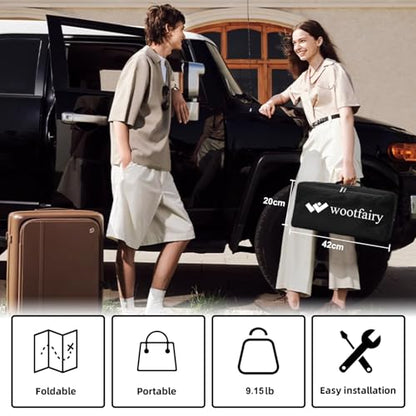 Wootfairy 120inch Projector Screen with Stand Portable Indoor Outdoor Use | Foldable Anti-Crease 16:9 4K HD Front Rear Washable Projection Movie Screen with Carry Bag for Home Theater Backyard Camping - size: 120 inch-25mm