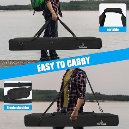 TORIBIO Tripod Carrying Case Bag,Padded Protective 48.5"x12"x6“ | with Shoulder Strap and Handle, Heavy Duty, for Music Stand Mic Speaker Camera Monopod Stand - size: 48.5" x 12" x 6"